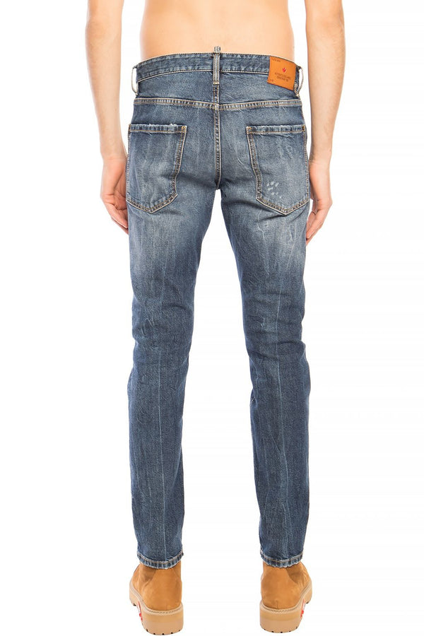 Blue Cotton Men Jeans