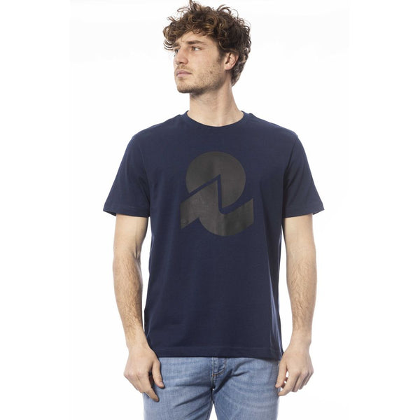 Blue Cotton Men's T-Shirt