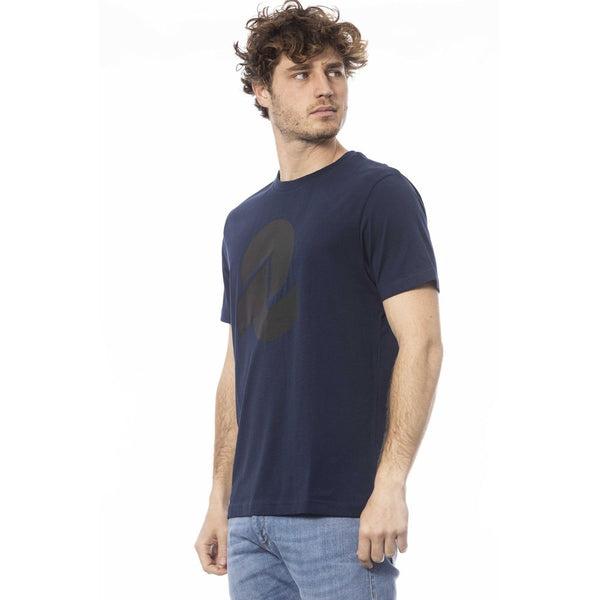 Blue Cotton Men's T-Shirt