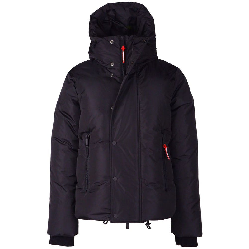 Black Nylon Men Down Jacket