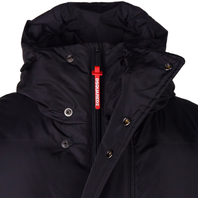 Black Nylon Men Down Jacket