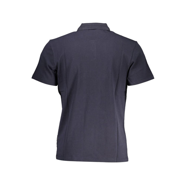 Blue Cotton Polo Shirt