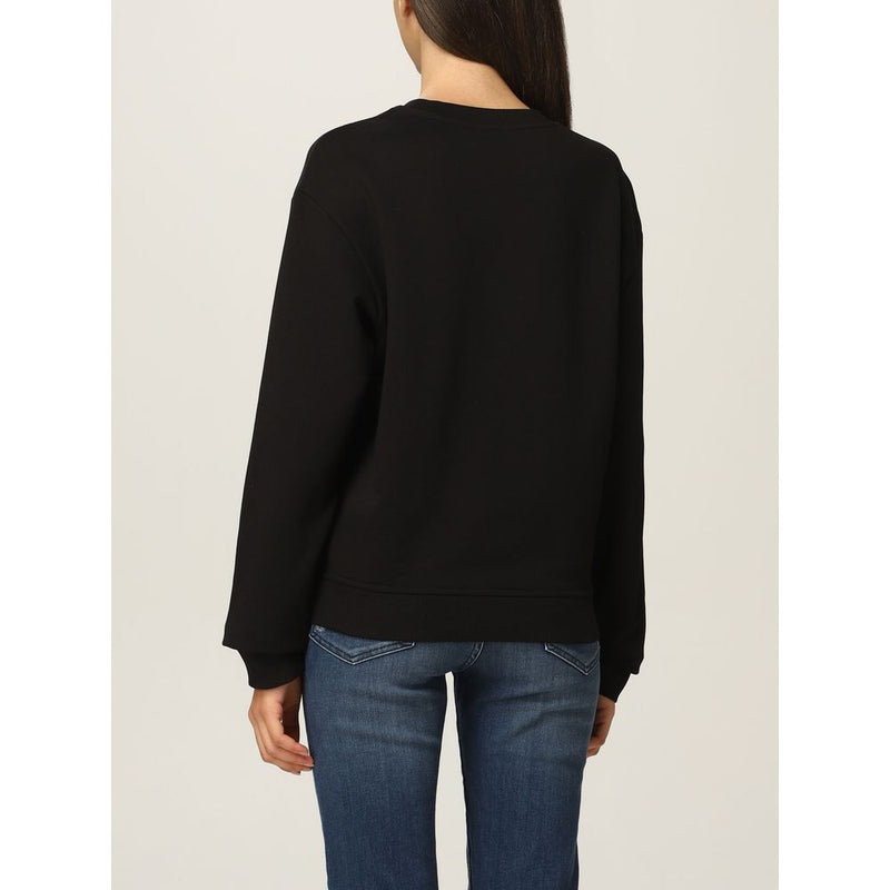 Black Cotton Women Sweater
