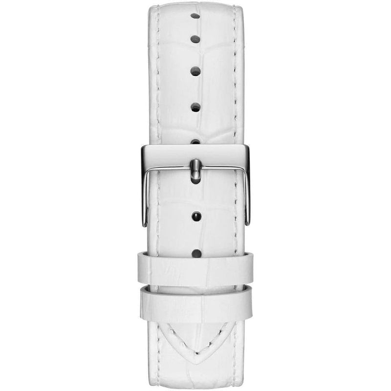 White Leather Dress Watch