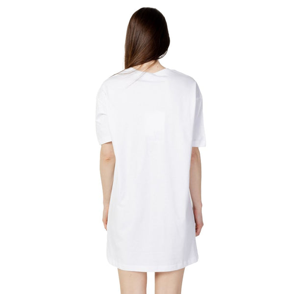 White Cotton Short Dress