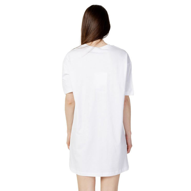White Cotton Short Dress