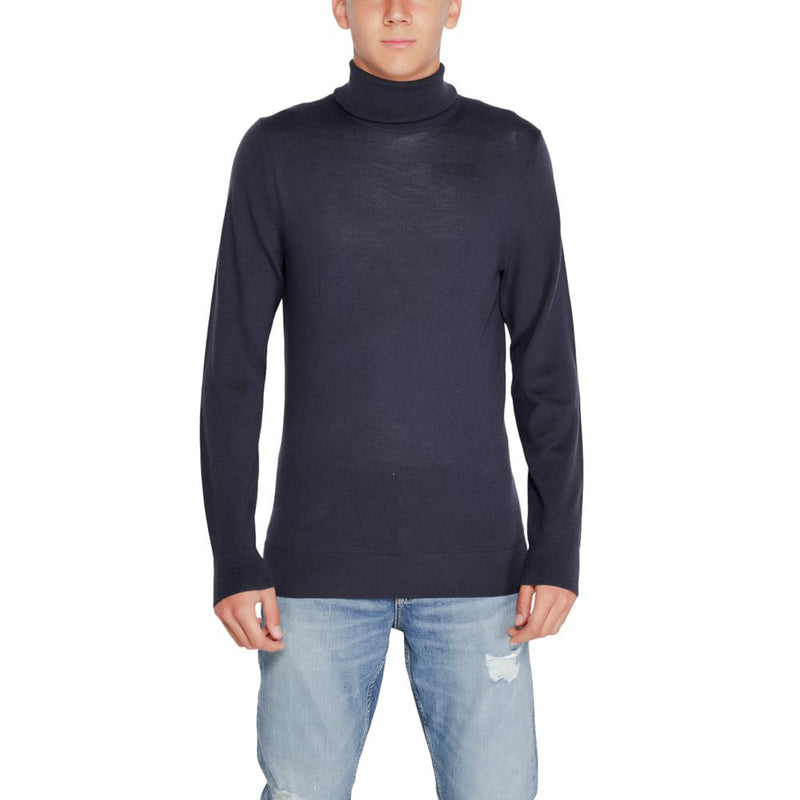 Blue Wool Turtleneck