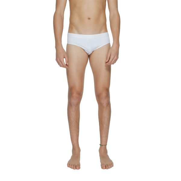 White Polyamide Swim Briefs