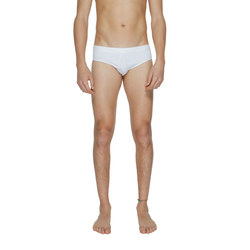 White Polyamide Swim Briefs