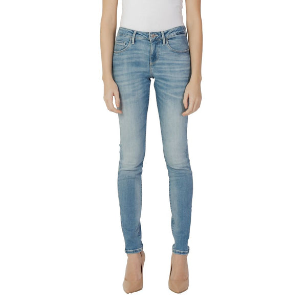 Blue Cotton Skinny Jeans