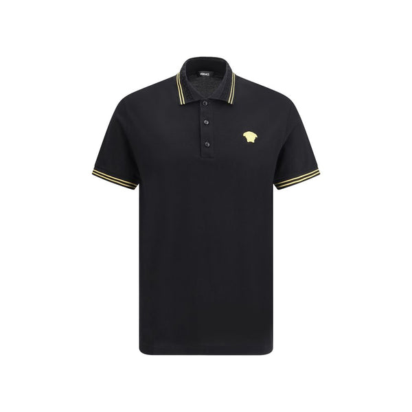 Black Cotton Polo Shirt