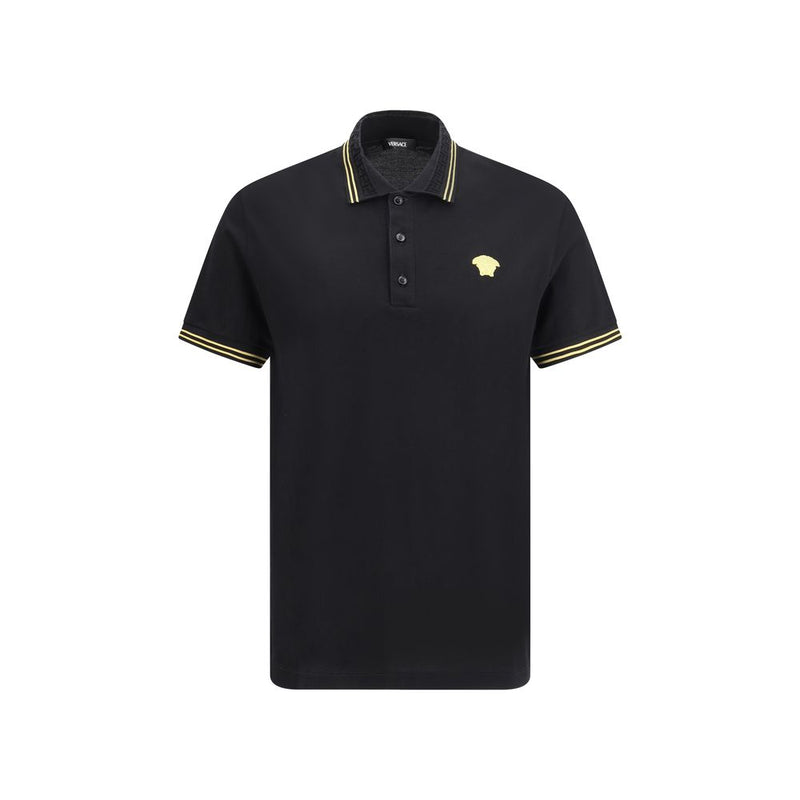 Black Cotton Polo Shirt