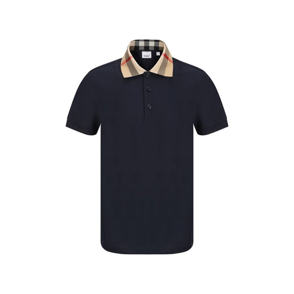 Blue Cotton Polo Shirt