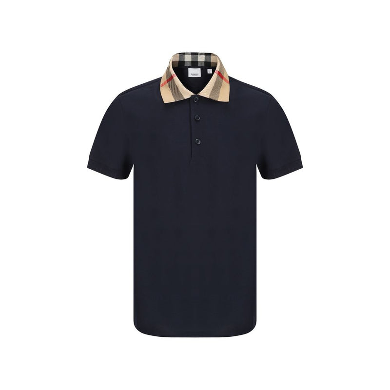 Blue Cotton Polo Shirt