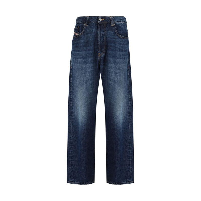 Blue Cotton Relaxed Fit Jeans