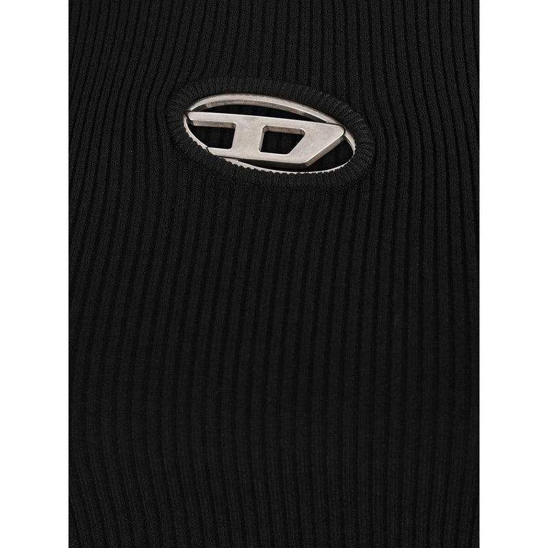 Black Rayon Long Sleeve T-Shirt