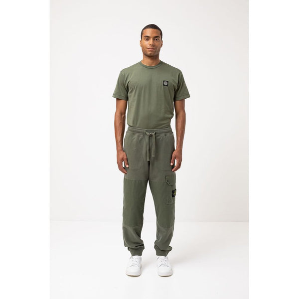 Green Cotton Men's Tracksuit Pant