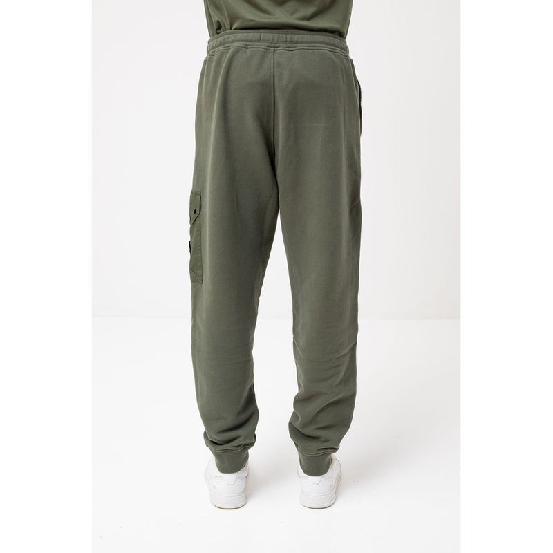 Green Cotton Men's Tracksuit Pant