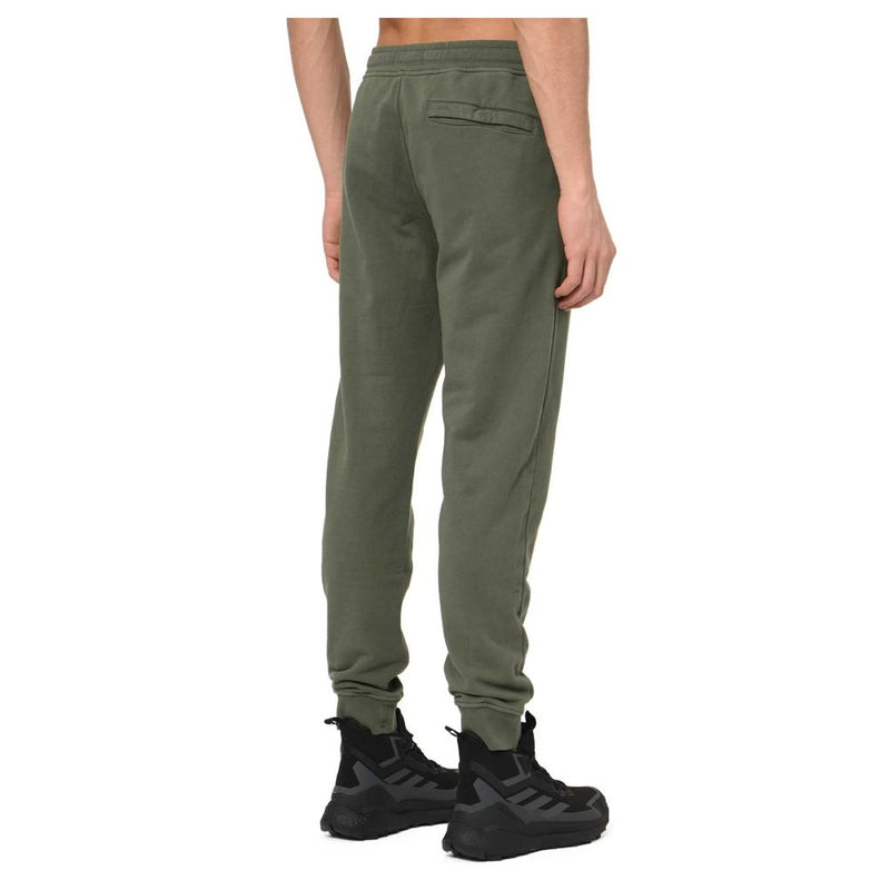 Green Cotton Men's Tracksuit Pant