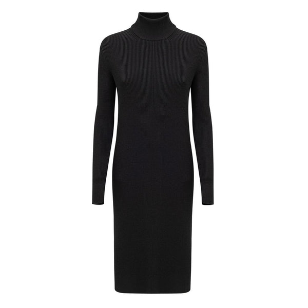 Black Wool Long Dress