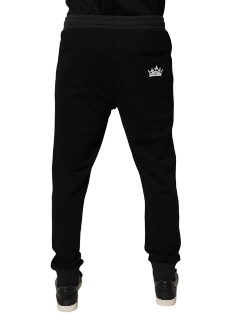 Black Logo Men Jogger Cotton Sweatpants Pants