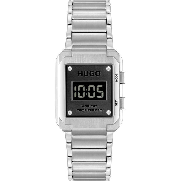 Silver Stainless Steel Digital Watch