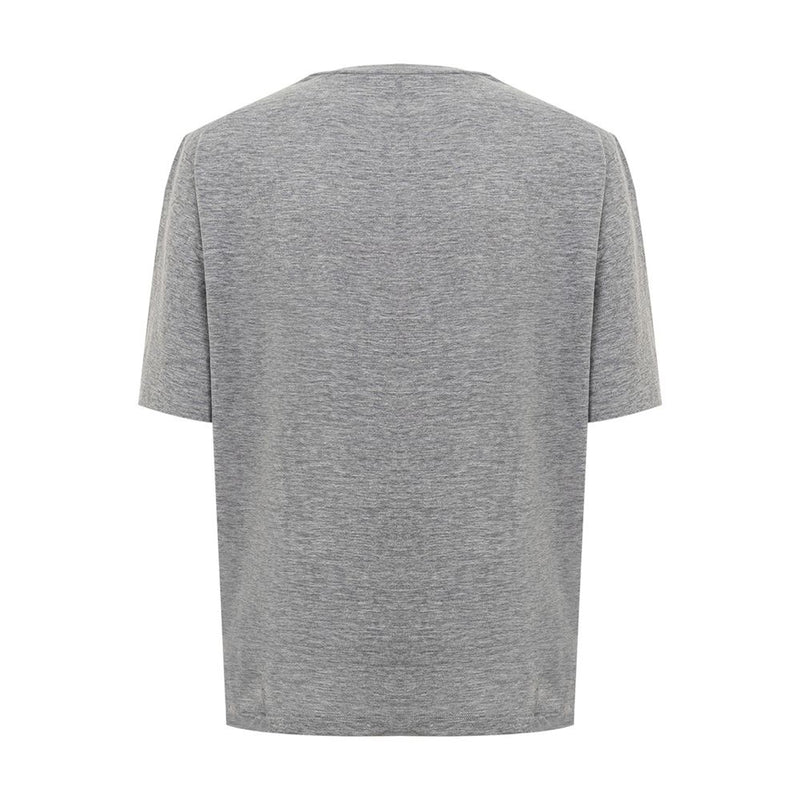 Chic Gray Cotton Tee for the Modern Woman