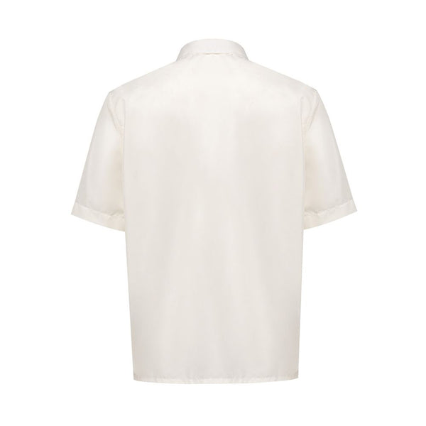 White Polyester Shortsleeve Shirt