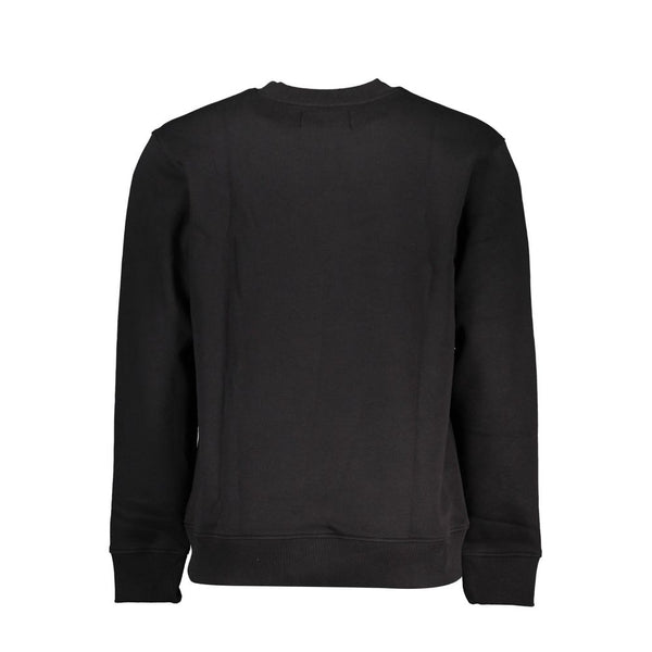 Black Cotton Men Sweater