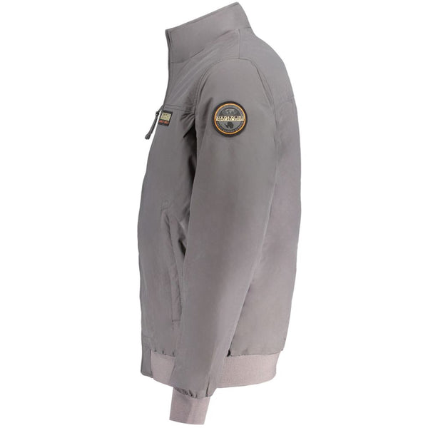 Gray Polyamide Men Jacket