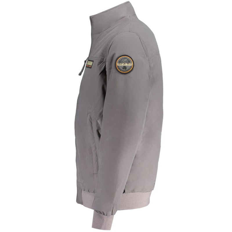 Gray Polyamide Men Jacket