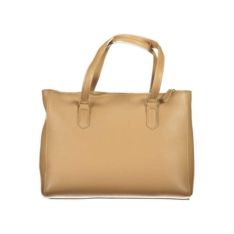 Beige Polyethylene Handbag