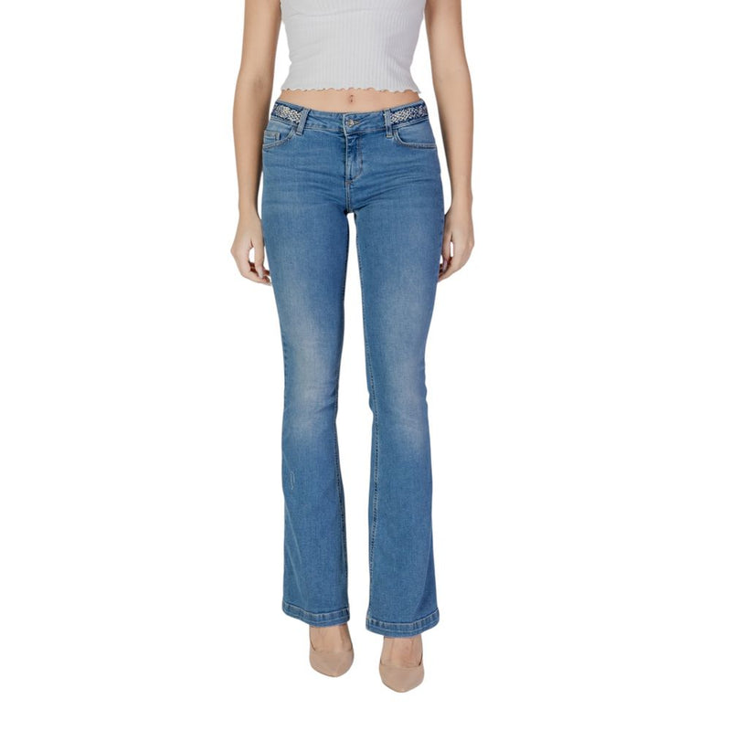 Light Blue Cotton Bootcut Jeans