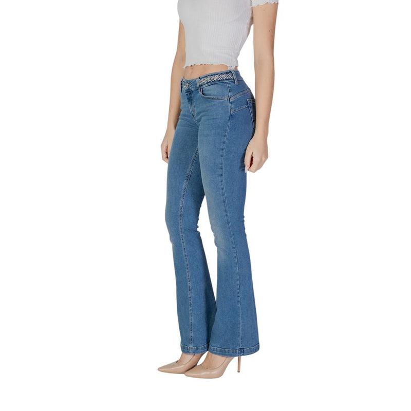 Light Blue Cotton Bootcut Jeans