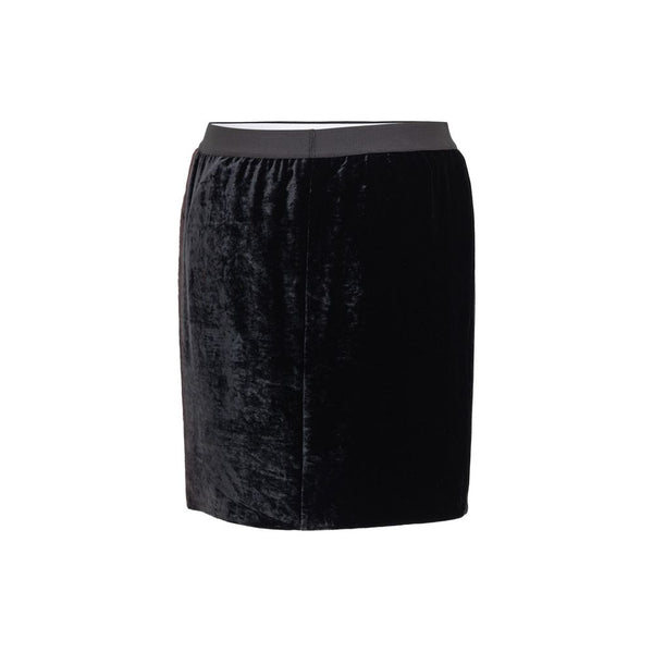 Black Viscose Mini Skirt