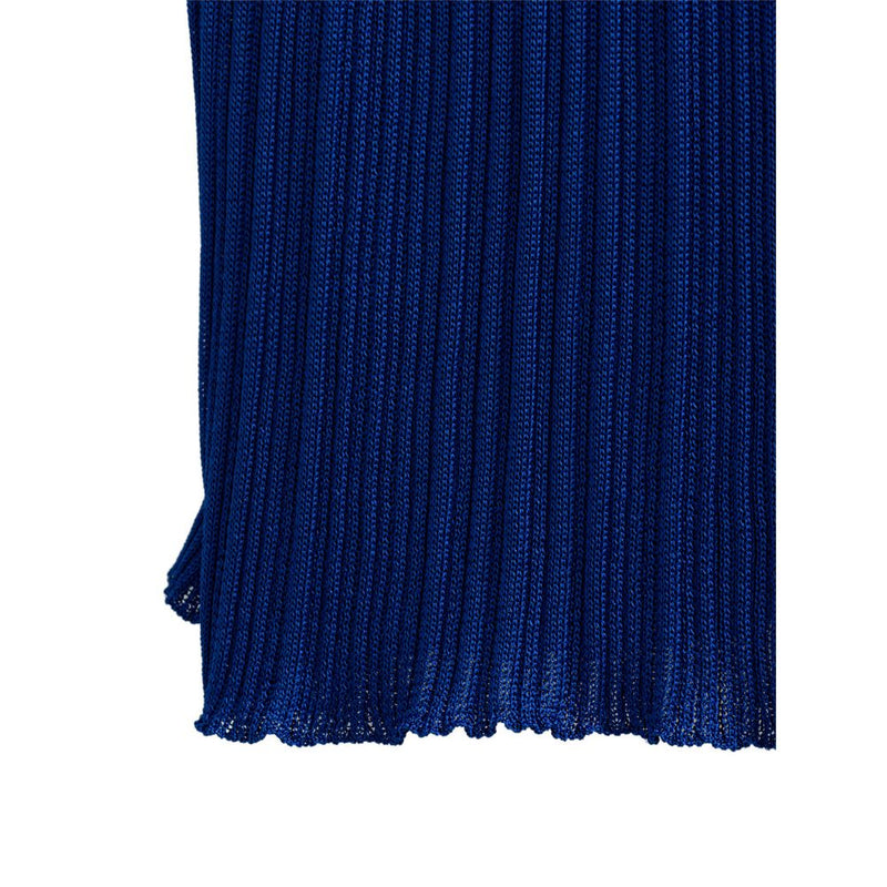 Blue Viscose Midi Skirt