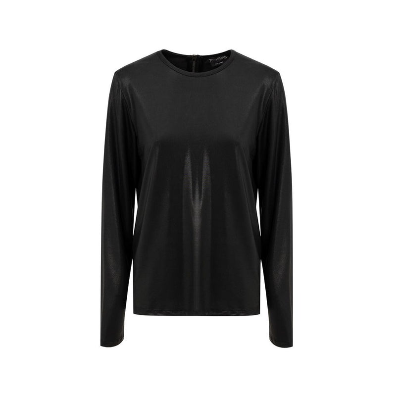 Black Viscose Long Sleeve