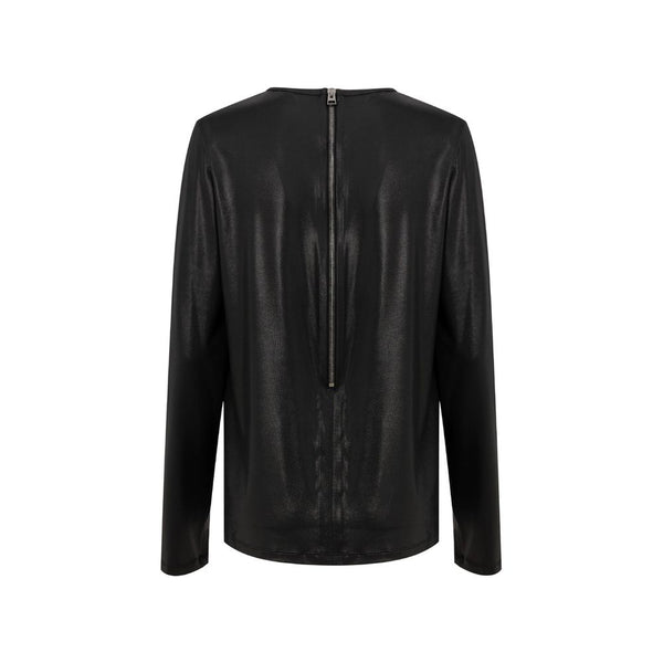 Black Viscose Long Sleeve