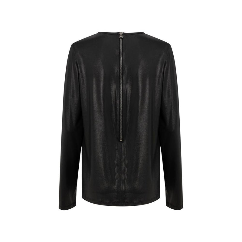 Black Viscose Long Sleeve