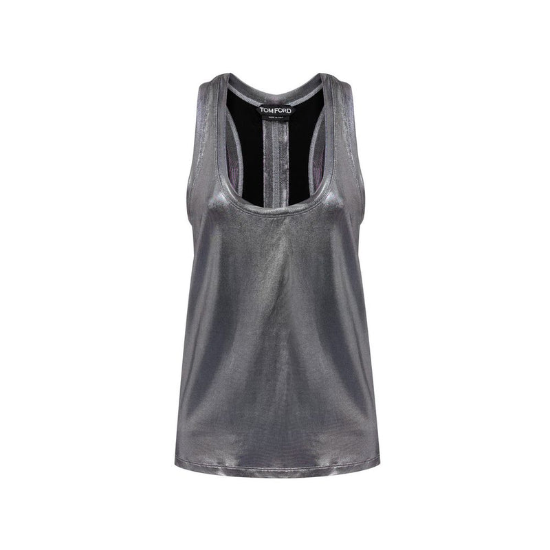 Gray Viscose Tank Tops