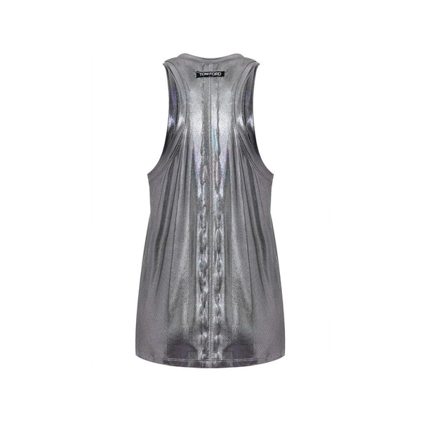 Gray Viscose Tank Tops