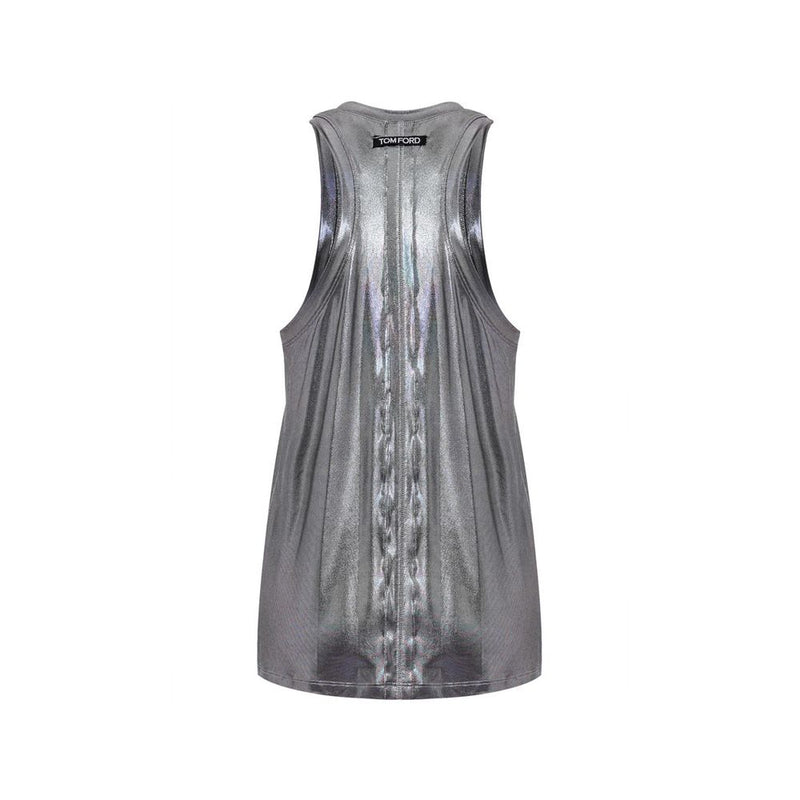 Gray Viscose Tank Tops