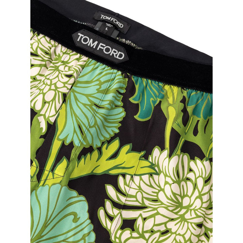 Multicolor Silk Bottoms Sleepwear