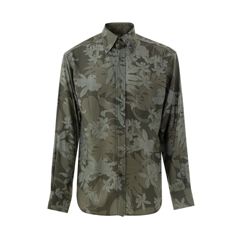 Green Lyocell Pattern Shirt