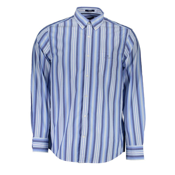 Blue Cotton Men Shirt