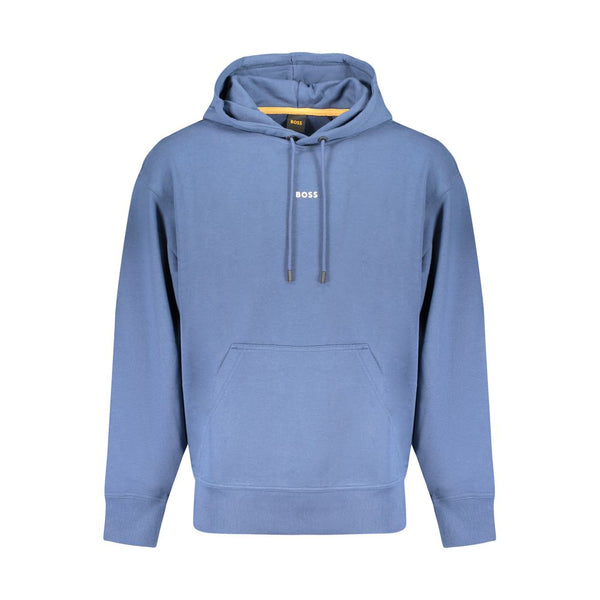 Blue Cotton Men Sweater