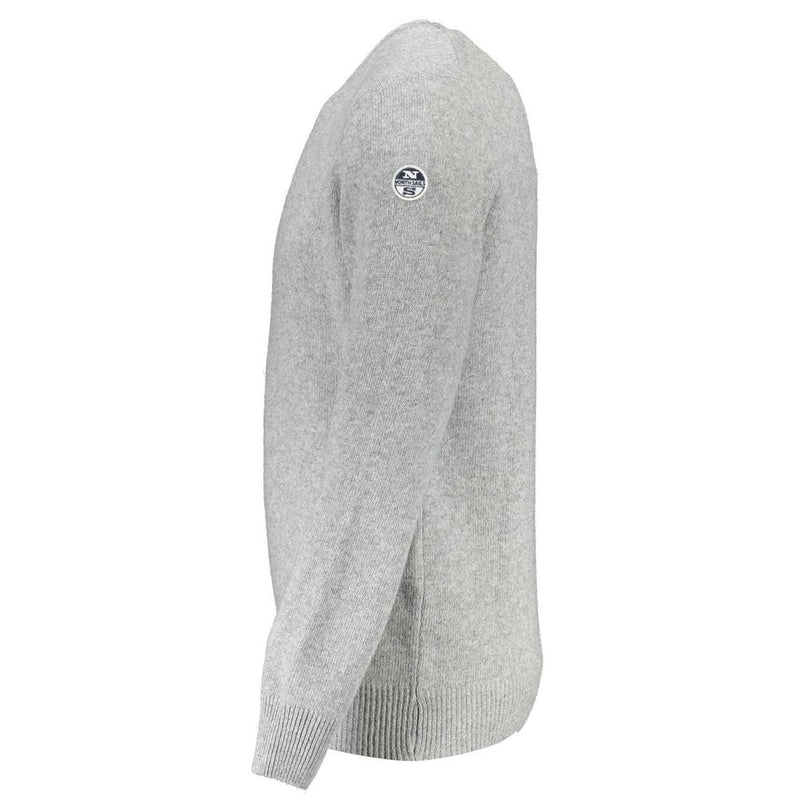 Gray Wool Men Sweater