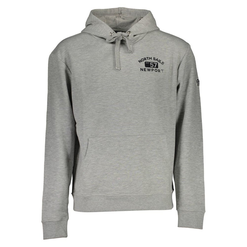 Gray Cotton Men Sweatshirt