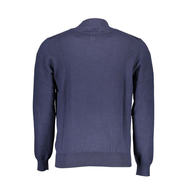 Blue Cotton Men Sweater