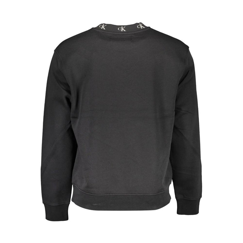 Black Cotton Men Sweater